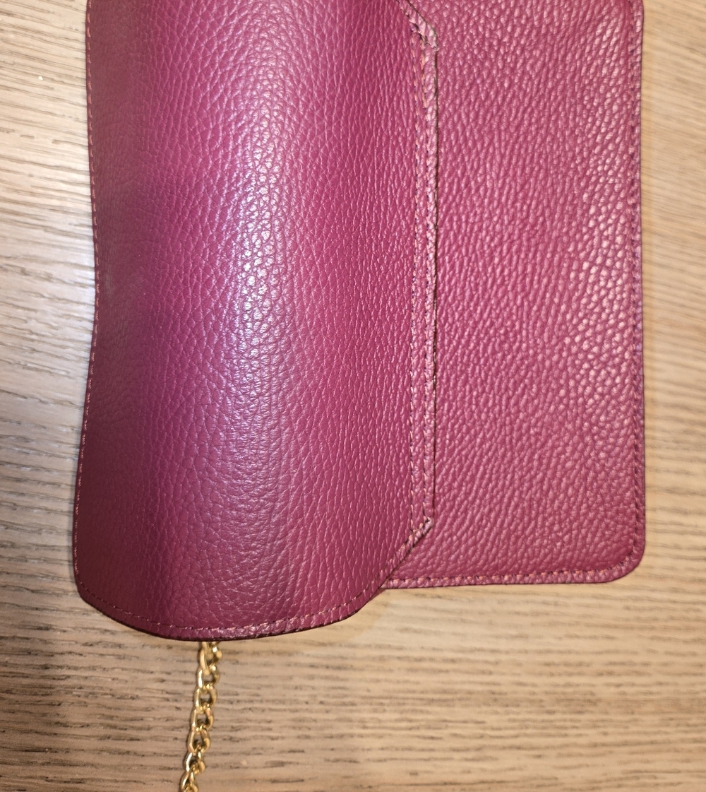 BORSE PELLE - Made In Italy - Elegant Burgundy Leather Shoulder Bag - Picture 6 of 9